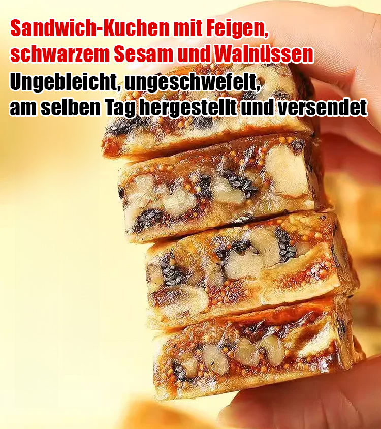 ❤️【HeartFit™ Gesundheitssnack】Feigen-Schwarzer Sesam-Walnuss-Sandwichkuchen