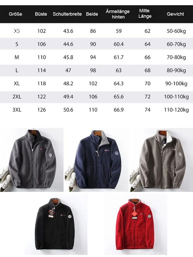 🔥ArcticWarm™ Norweger Premium Fleecejacke - Warm bei -40°C mit innovativem 3D-Schnitt-Design