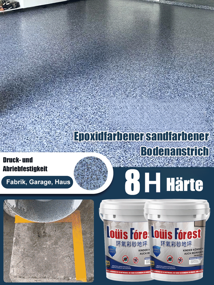 【Ungiftig und geruchlos】Verbesserte Epoxidharz-Farbkies-Bodenbeschichtung