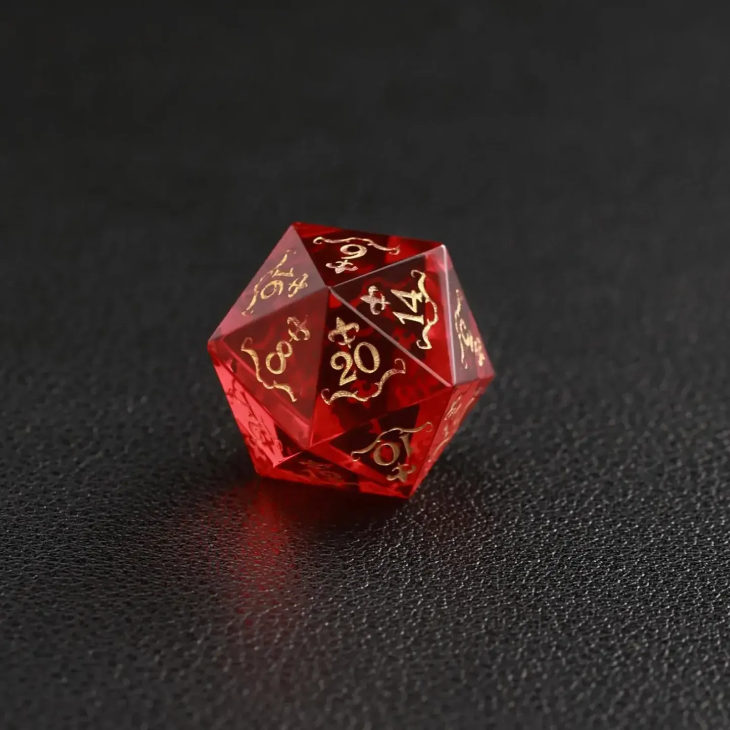 Red Garnet DND Dice Set – Dungeons & Dragons Polyhedron RPG Gem Dice Set