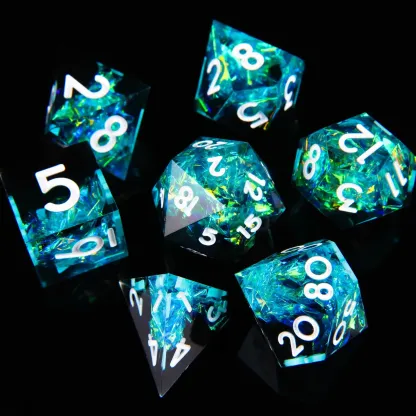 Blue Lightning DND D20 Dice