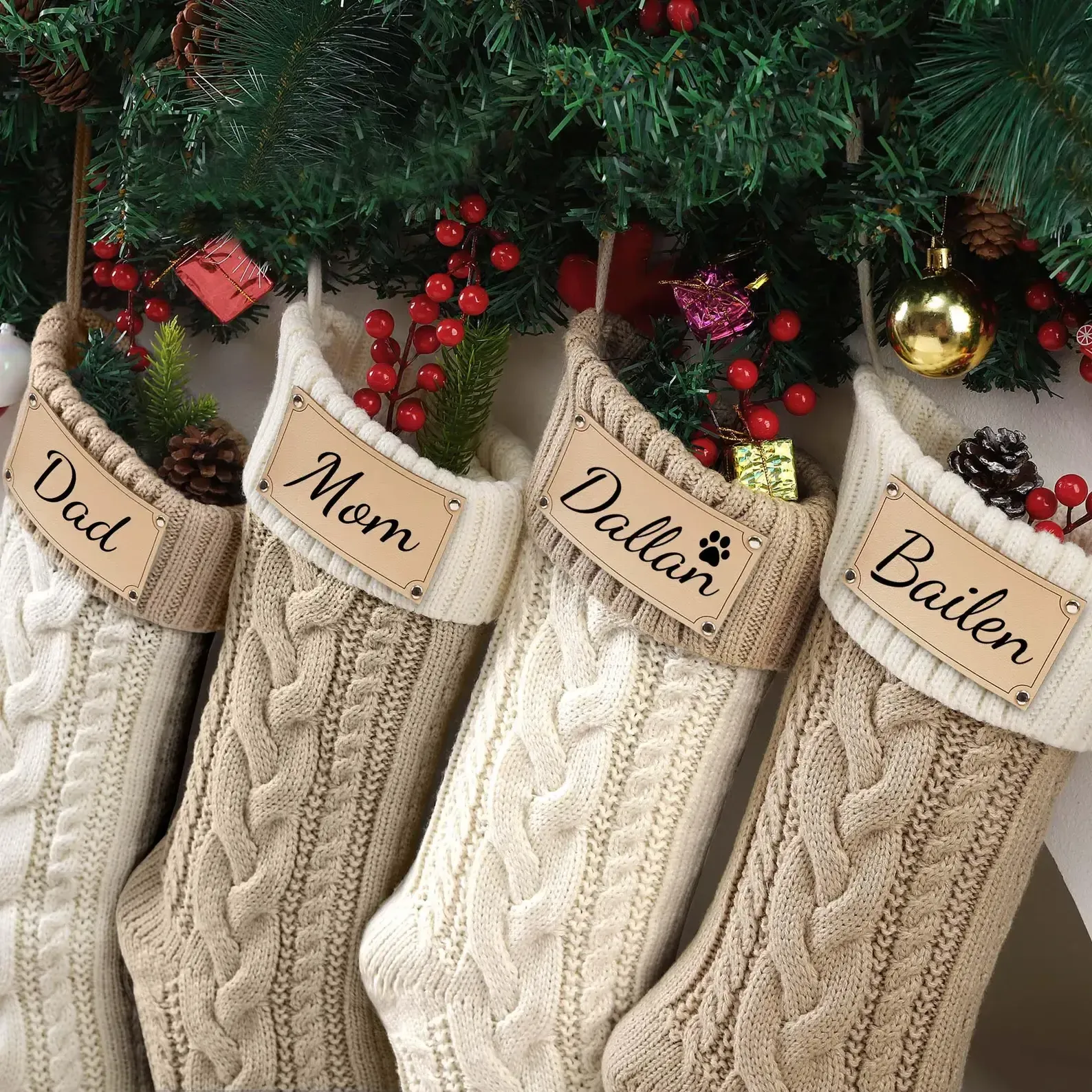 Personalized Farmhouse Holiday Stockings - Perfect Christmas Gift & Decoration