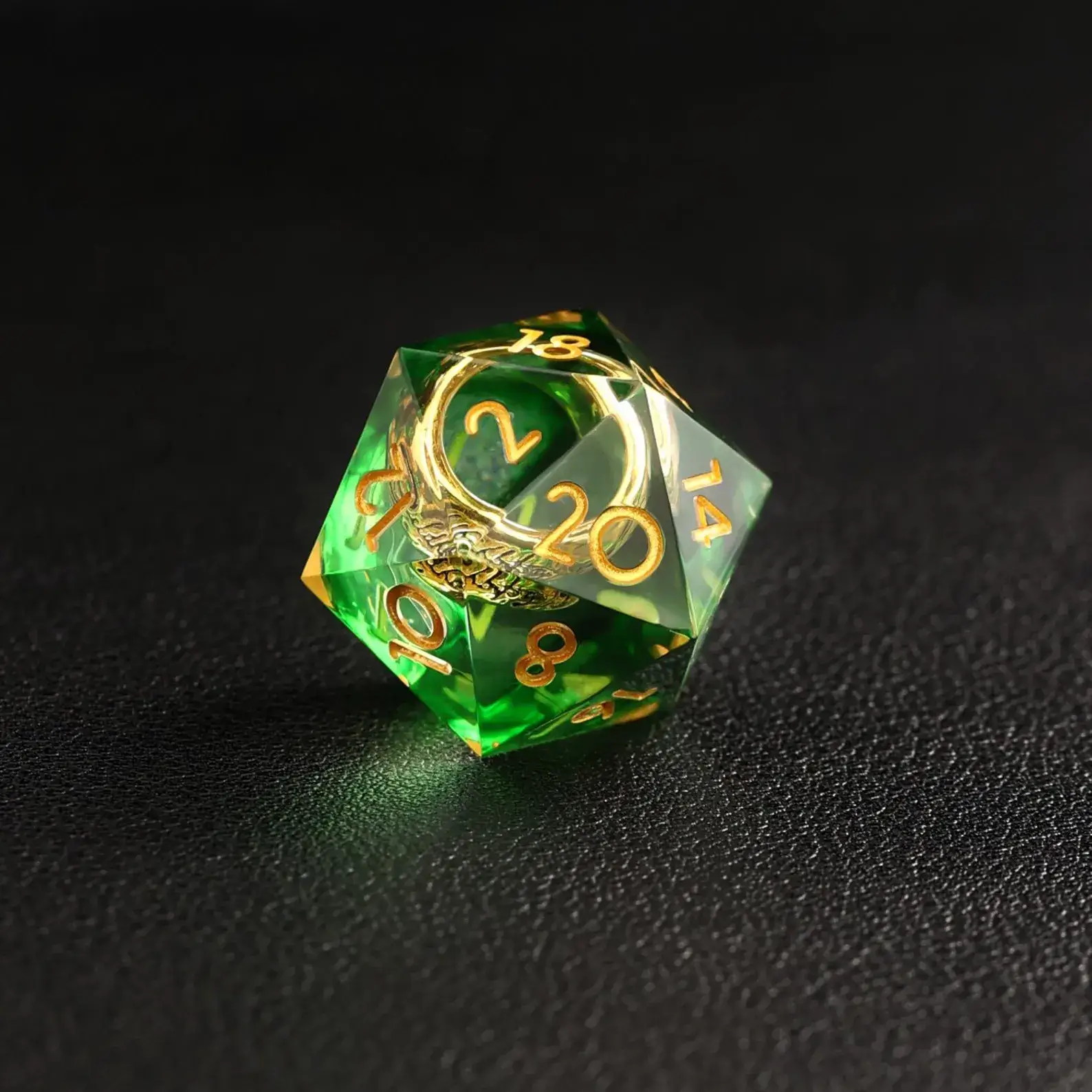 Green Brass Ring Dice – The Lord of the Rings Dice Set
