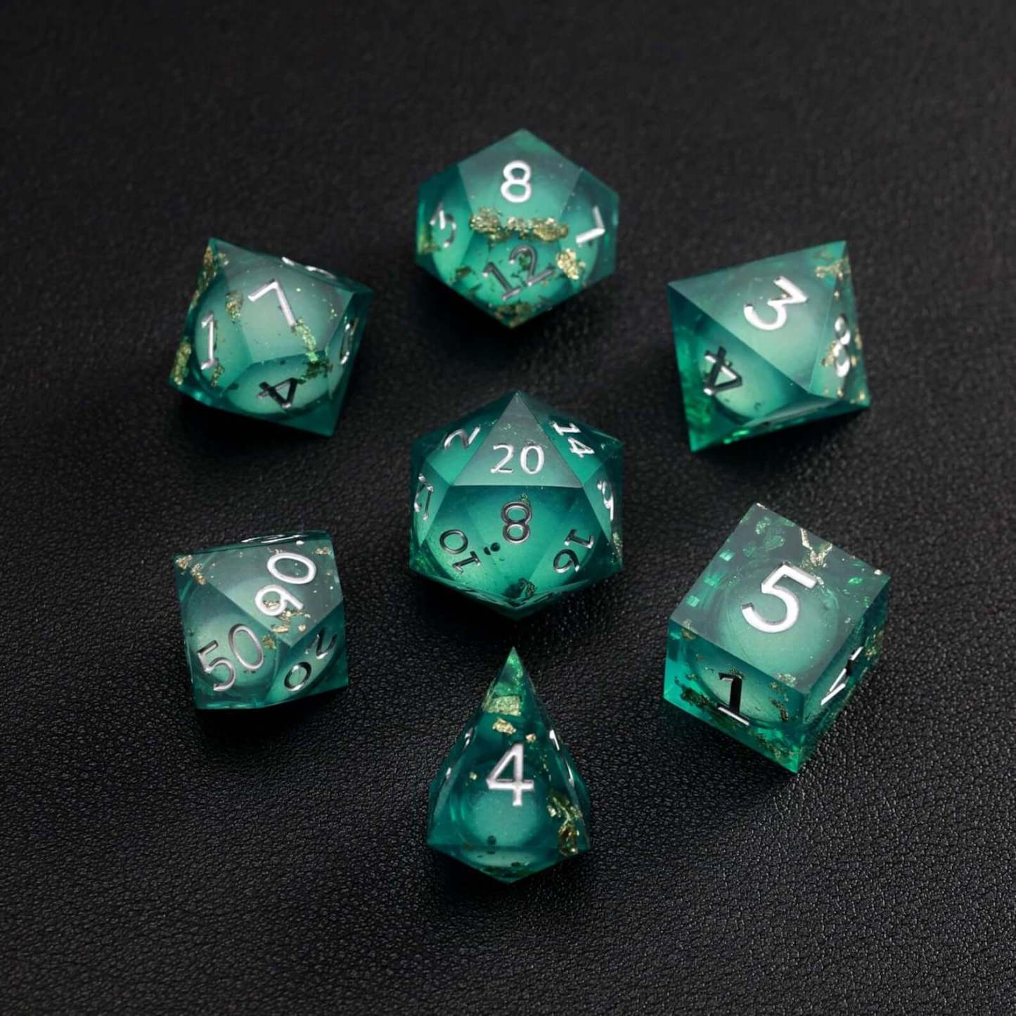 Green Copper Foil Liquid Core Dice