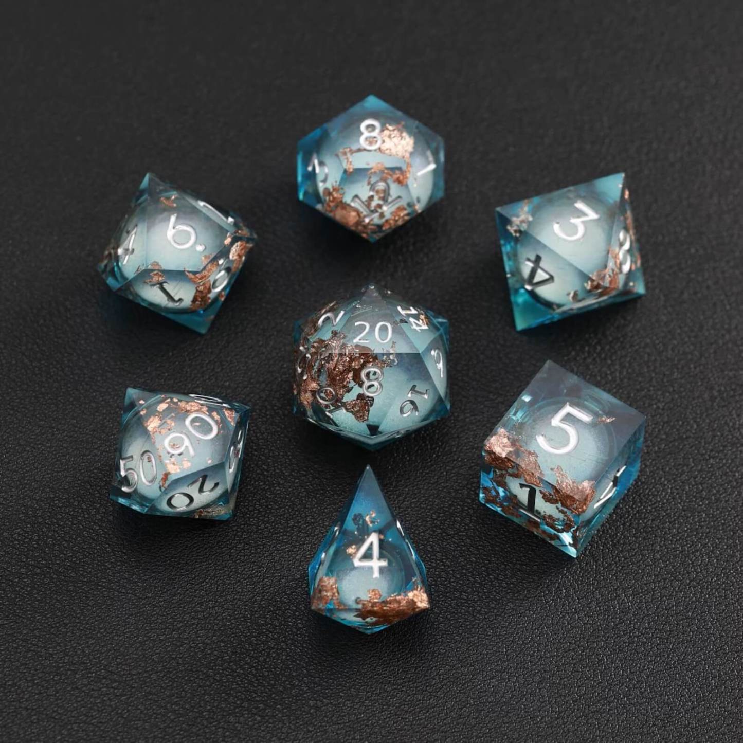 BLue Copper Foil Liquid Core Dice