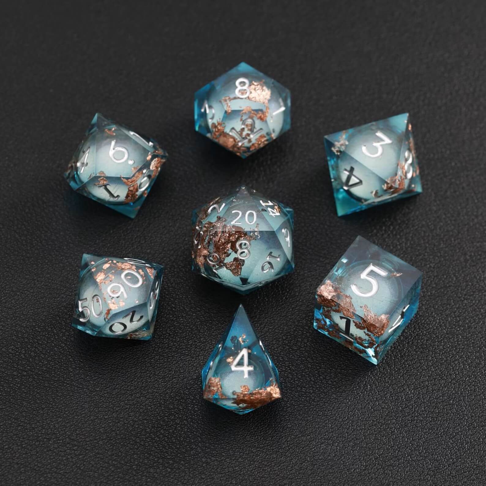 BLue Copper Foil Liquid Core Dice