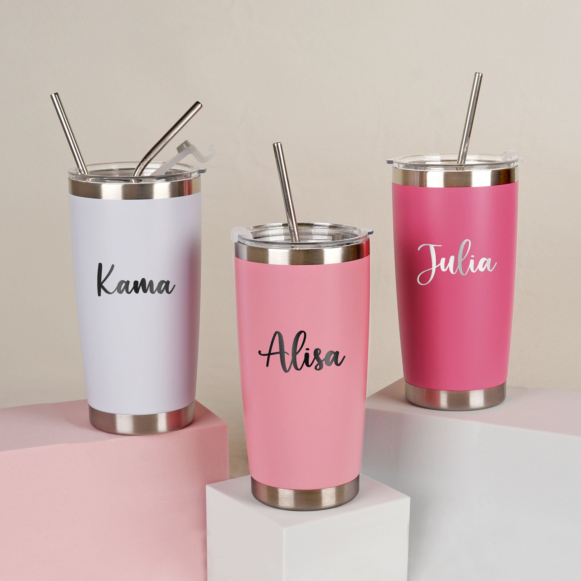 Custom Name Tumbler- Bridesmaid & Birthday Gift, Family Vacation Gift