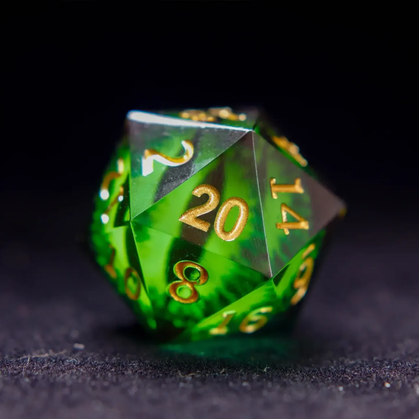 Demon’s Eye Dice Set – Green Eyes Sharp Edge D6 & D20, Perfect Gift-giftyourways