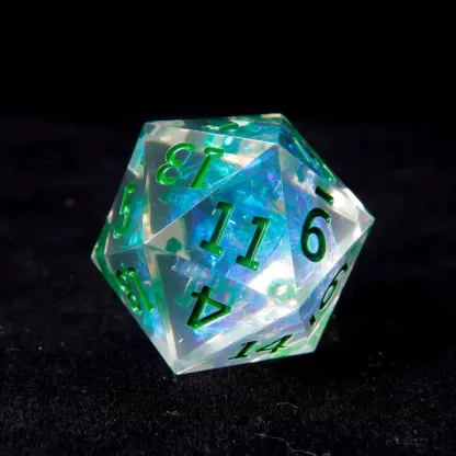 Green DND Dice Set – Sharp Edge Polyhedral RPG Dice