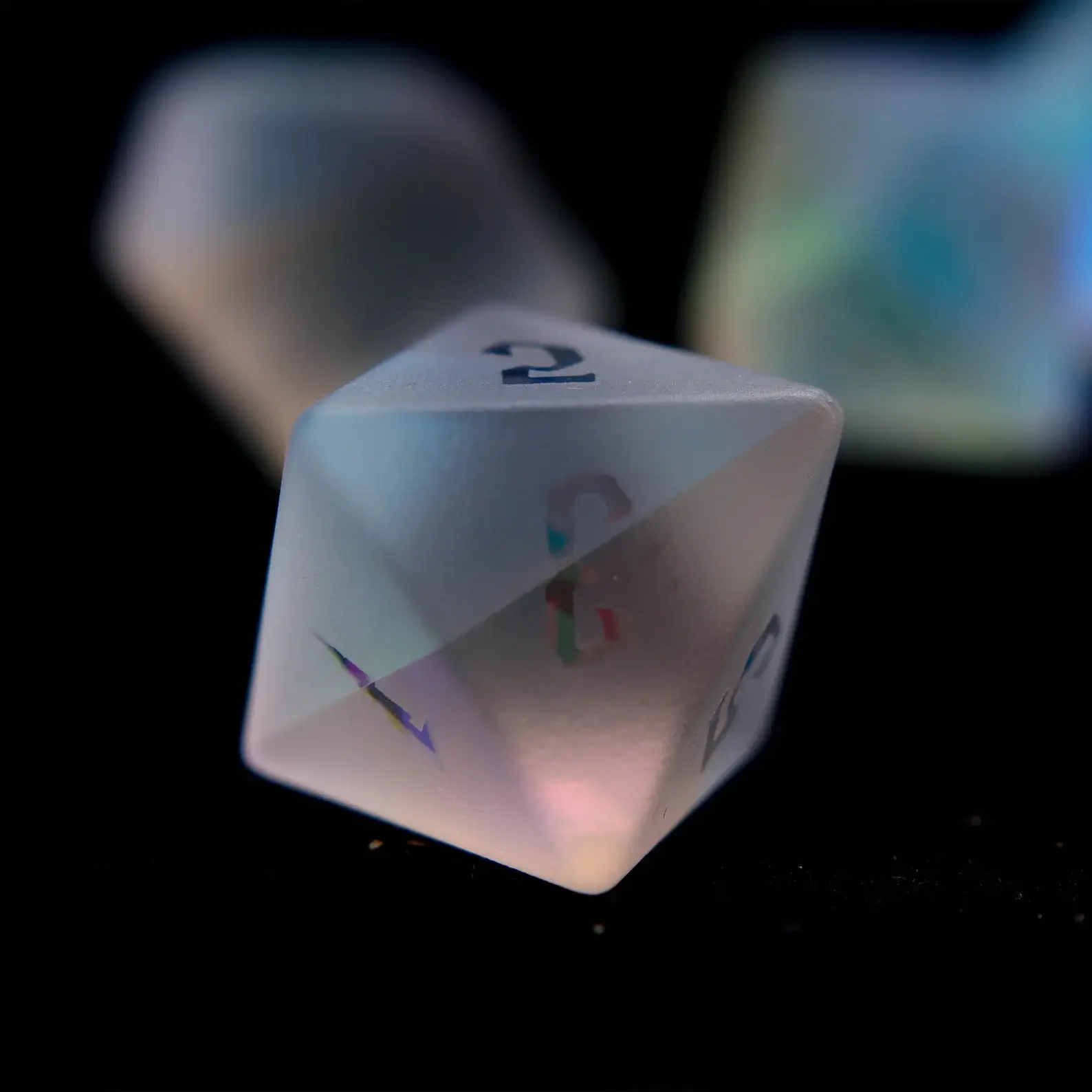 Rainbow Stained Glass DND Dice – Transparent Crystal-Like Dice for Collectors & Gamers