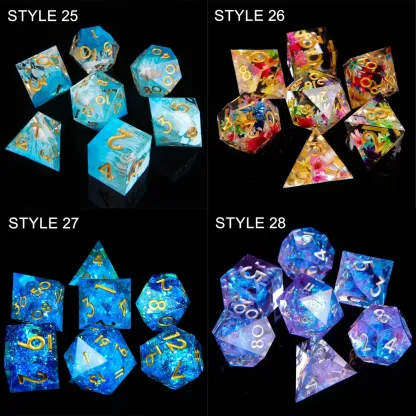 Blue Lightning DND D20 Dice
