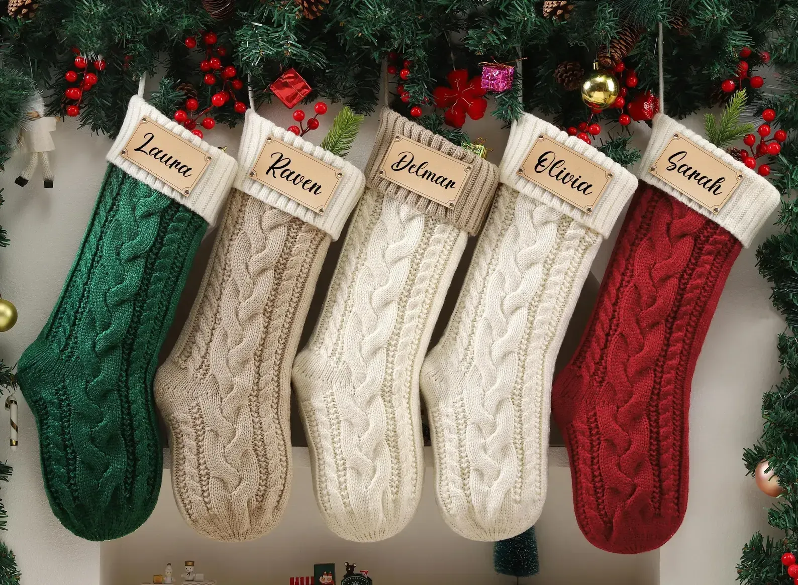 Personalized Farmhouse Holiday Stockings - Perfect Christmas Gift & Decoration