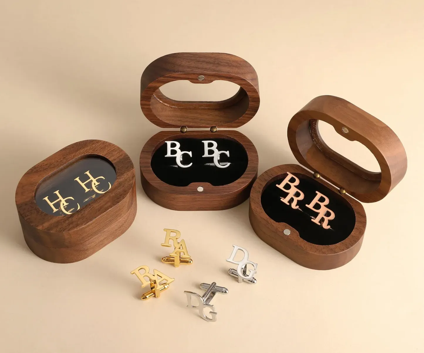 Personalized Cufflinks – Custom Initials, Wedding & Best Man Gifts