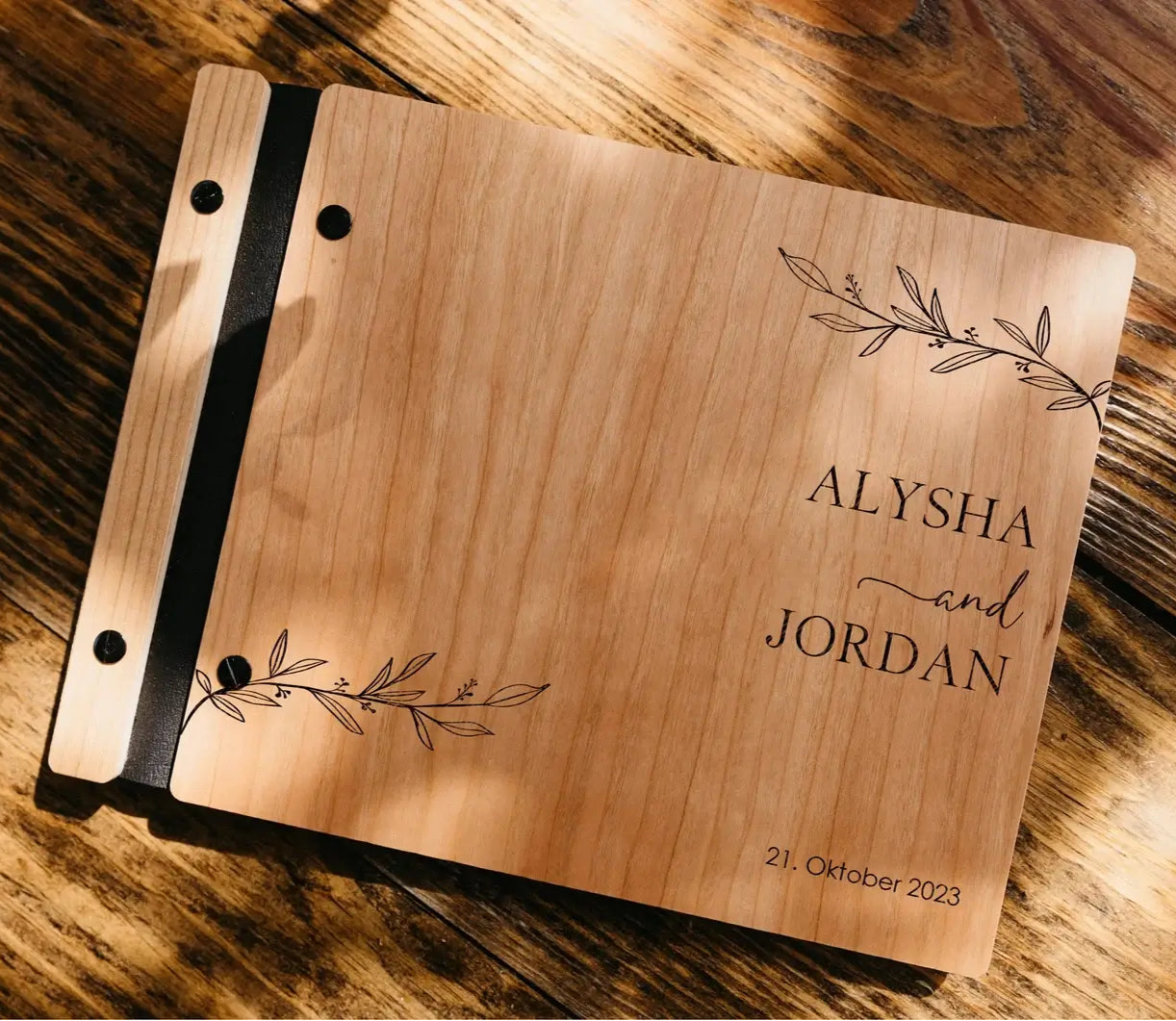 Custom Wedding Guestbook - Wooden Guest Book for Memorable Moments