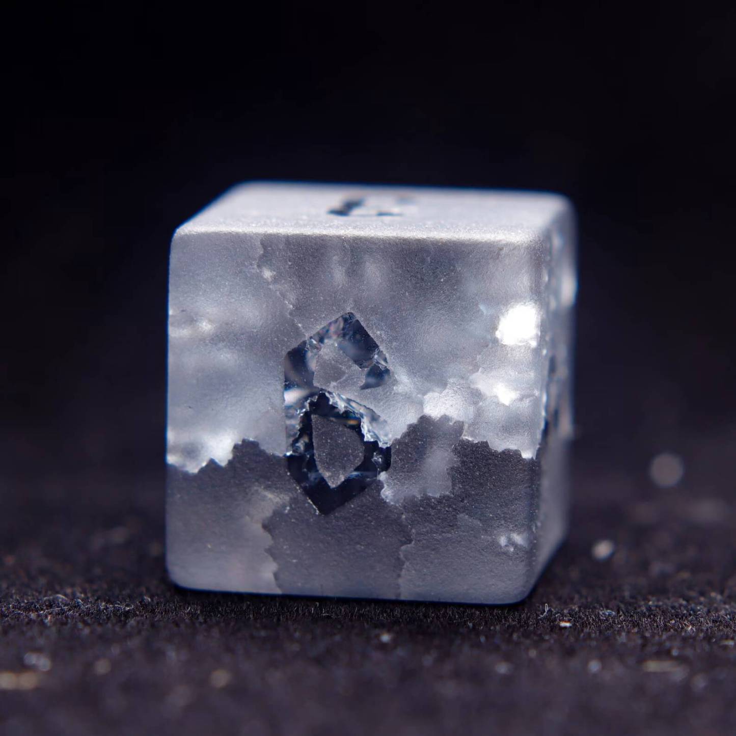 Black Sparkle D&D Gem Dice Set – Matte Black, Sharp Edge, Perfect RPG Gift for Boyfriend