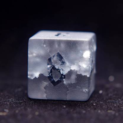 Black Sparkle D&D Gem Dice Set – Matte Black, Sharp Edge, Perfect RPG Gift for Boyfriend