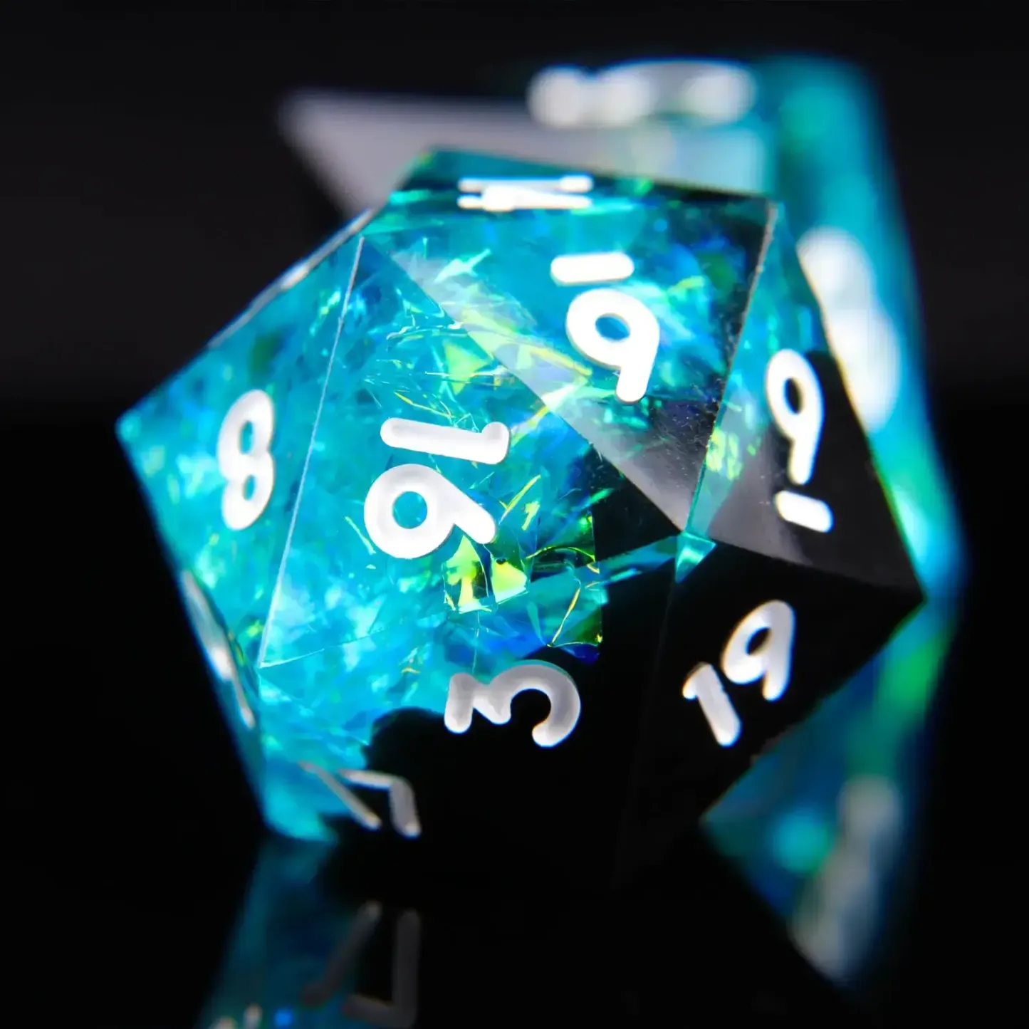 Blue Lightning DND D20 Dice