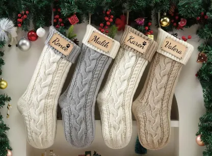 Personalized Farmhouse Holiday Stockings - Perfect Christmas Gift & Decoration