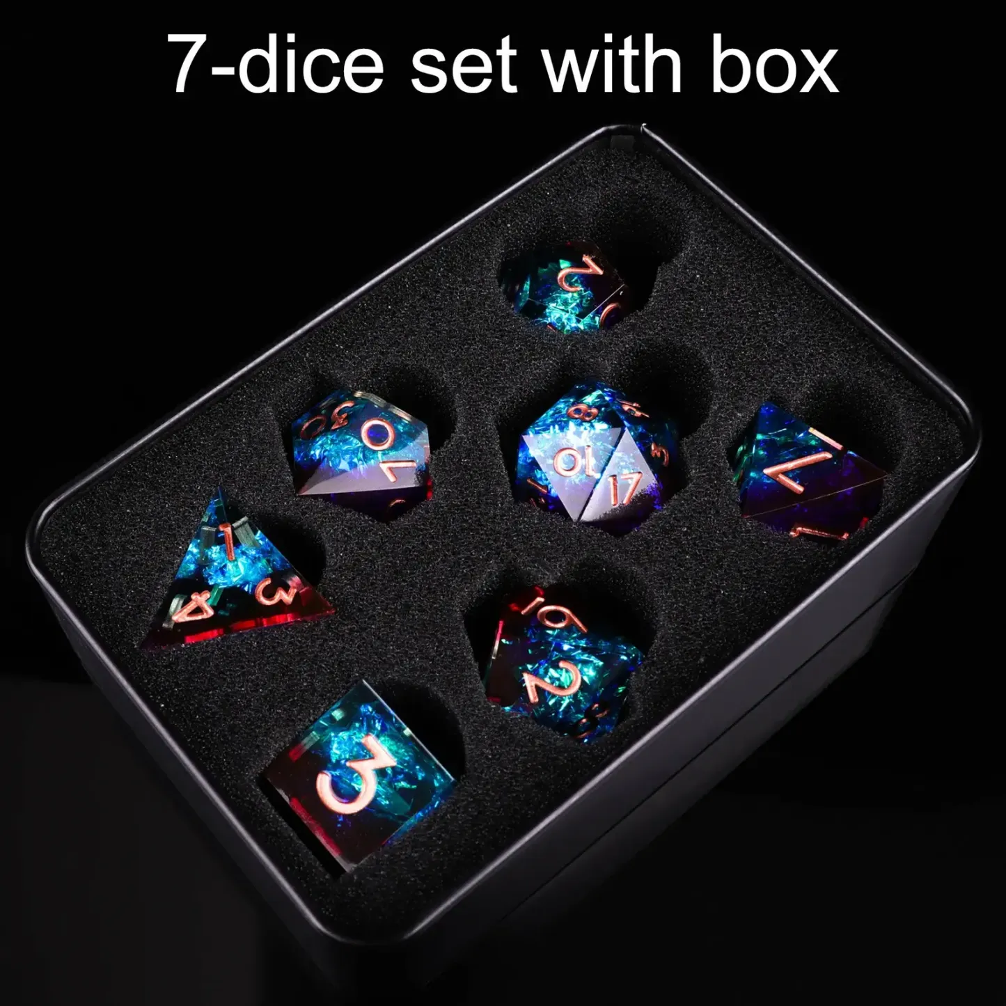 Blue Brass Ring Dice – The Lord of the Rings Dice Set