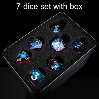 Blue Brass Ring Dice – The Lord of the Rings Dice Set