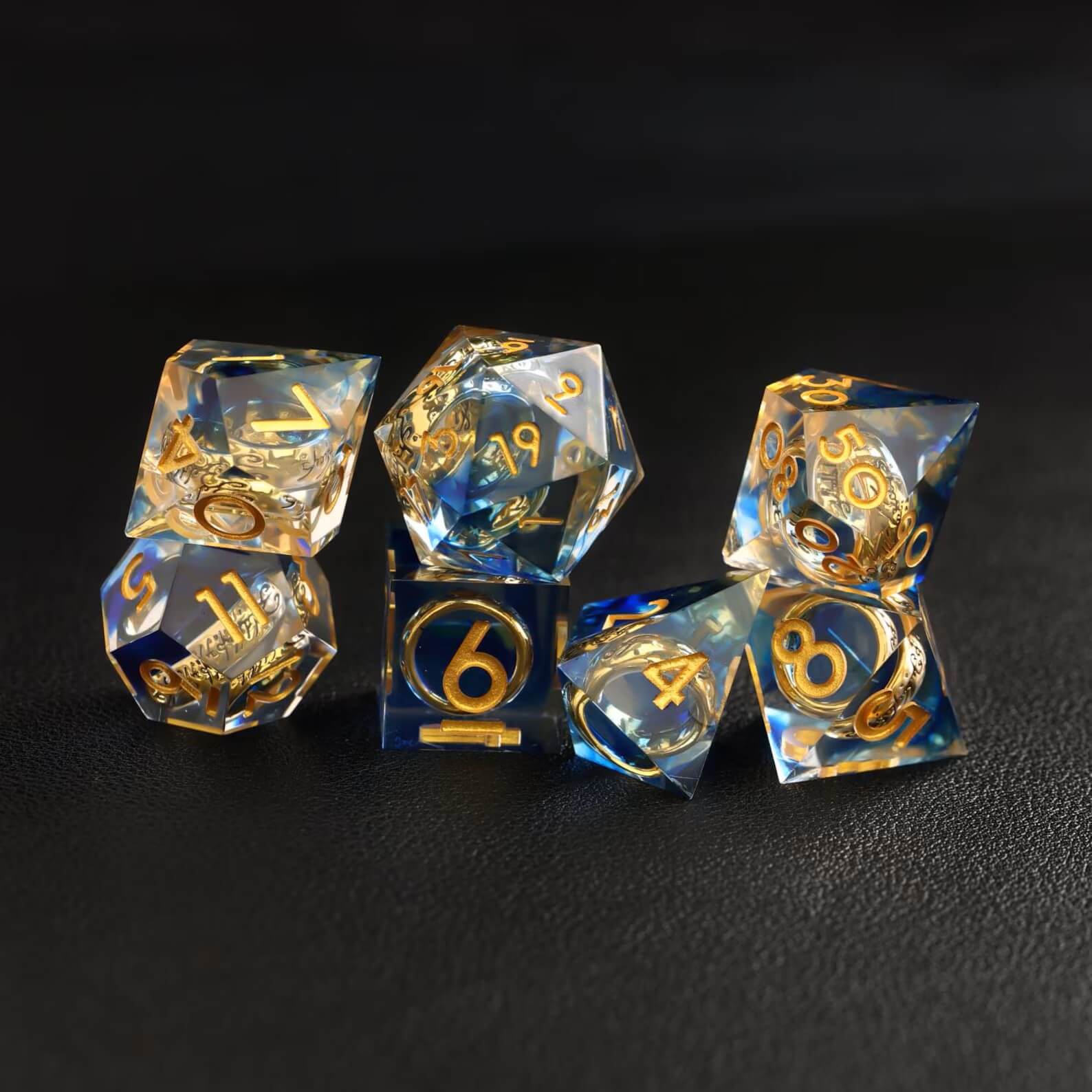 Blue Brass Ring Dice – The Lord of the Rings Dice Set