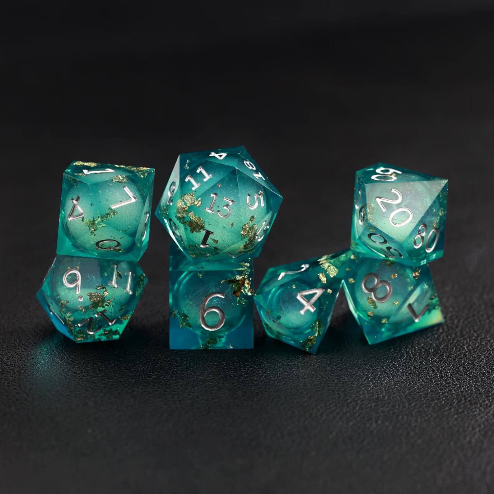 Green Copper Foil Liquid Core Dice