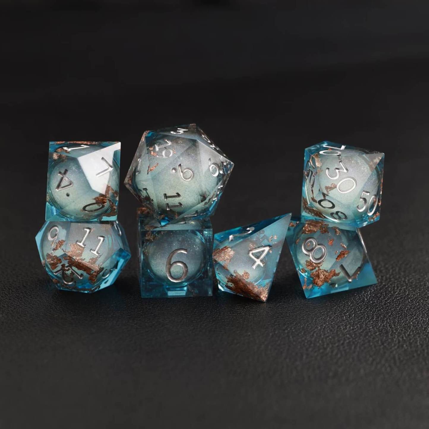BLue Copper Foil Liquid Core Dice