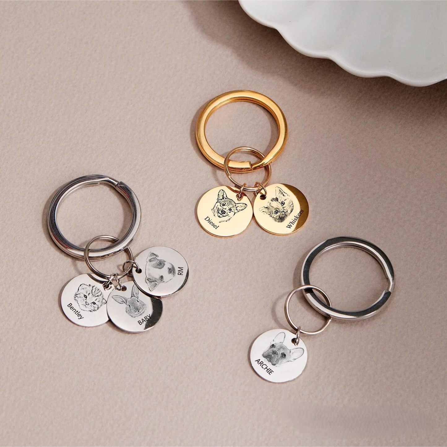 Personalized Pet Keychain | Dog & Cat Memorial Gift