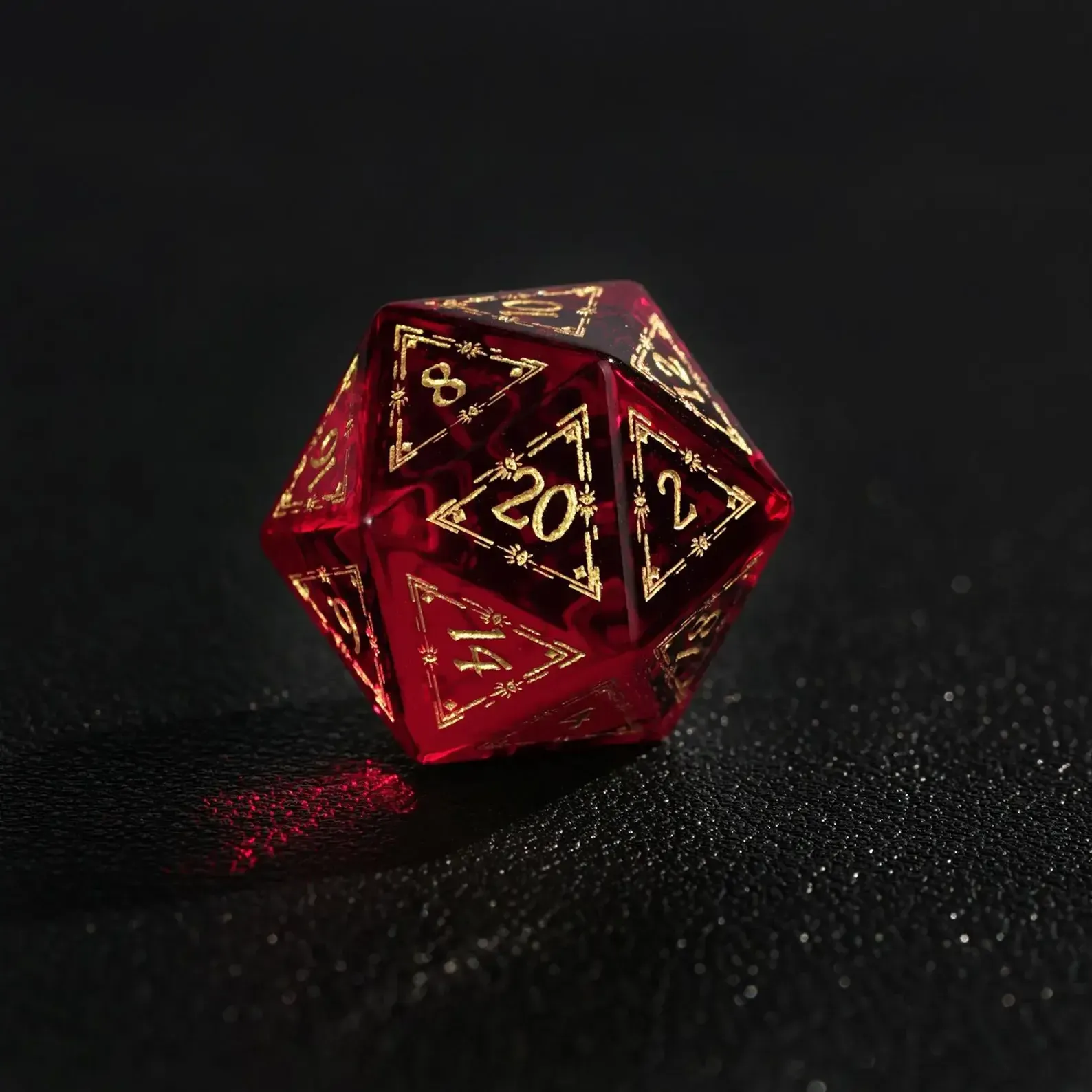 Red Garnet DND Dice Set – Handcrafted Polyhedral RPG Dice Gift