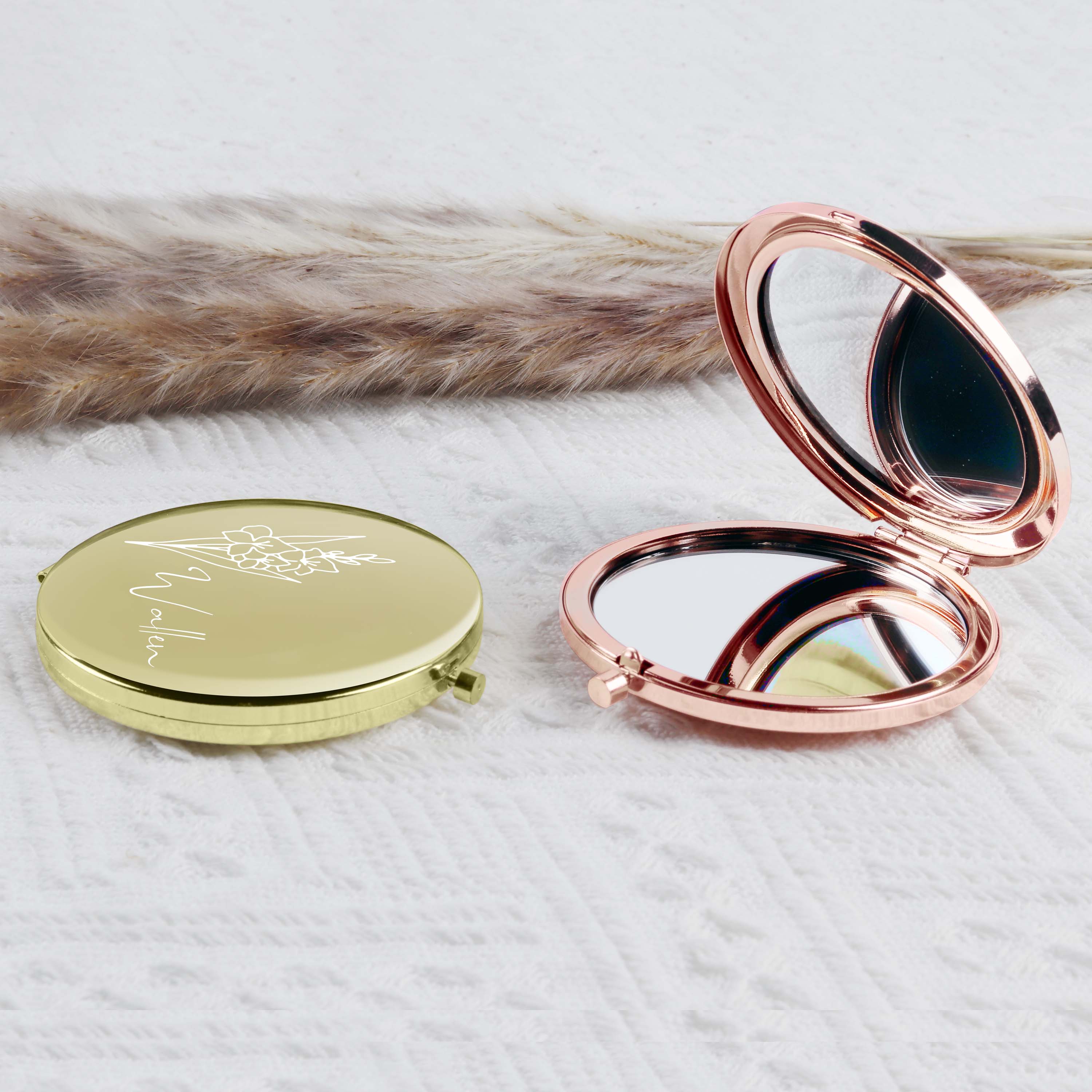 Personalized Compact Mirrors - Unique Custom Designs for Any Occasion