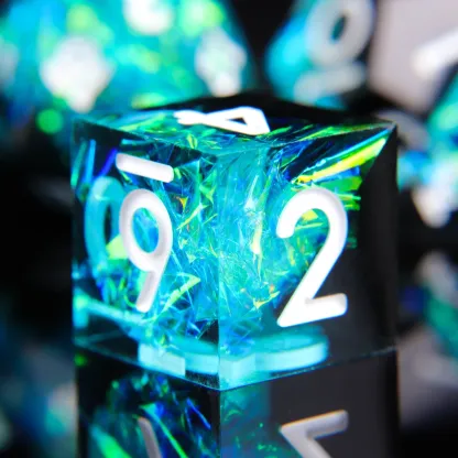 Blue Lightning DND D20 Dice