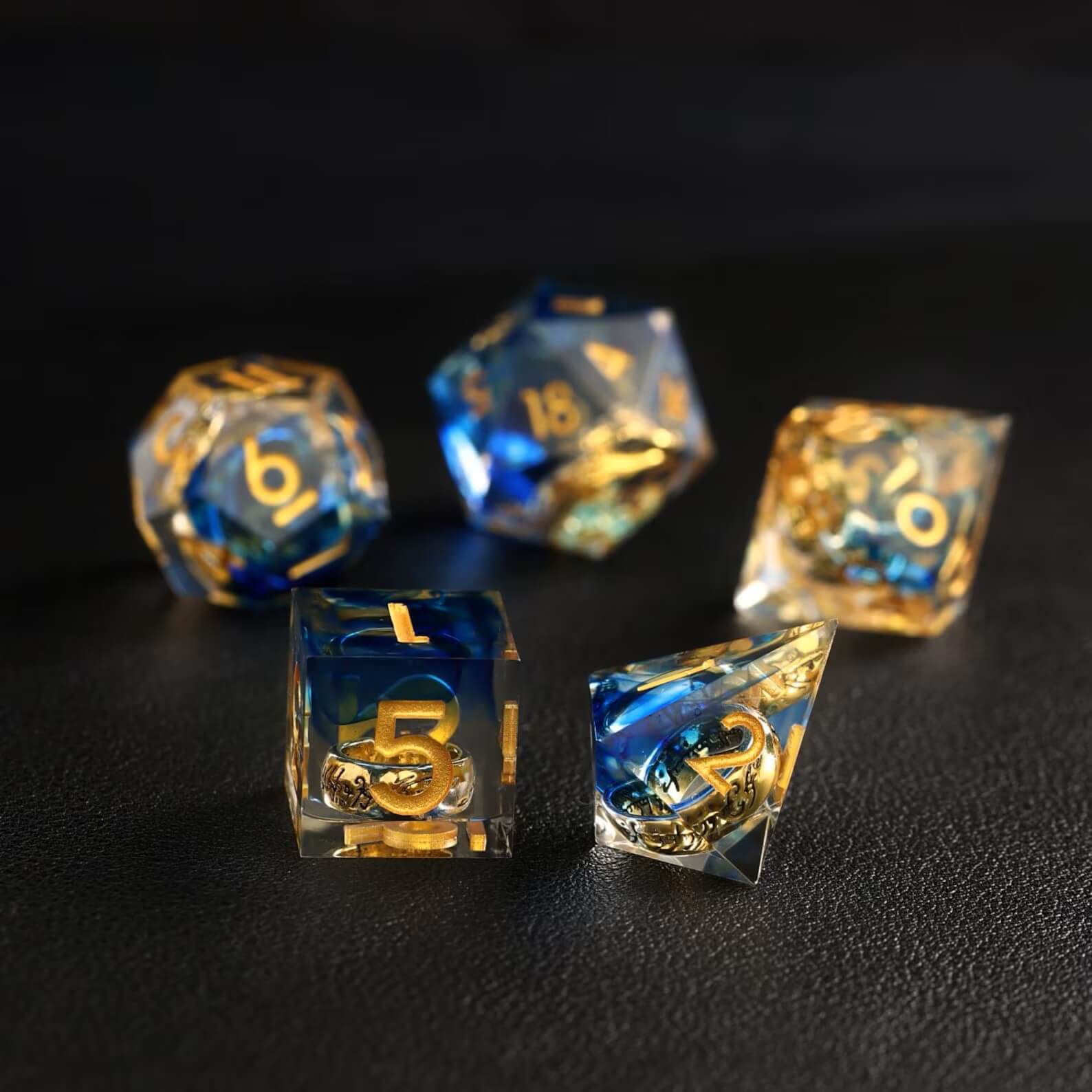 Blue Brass Ring Dice – The Lord of the Rings Dice Set