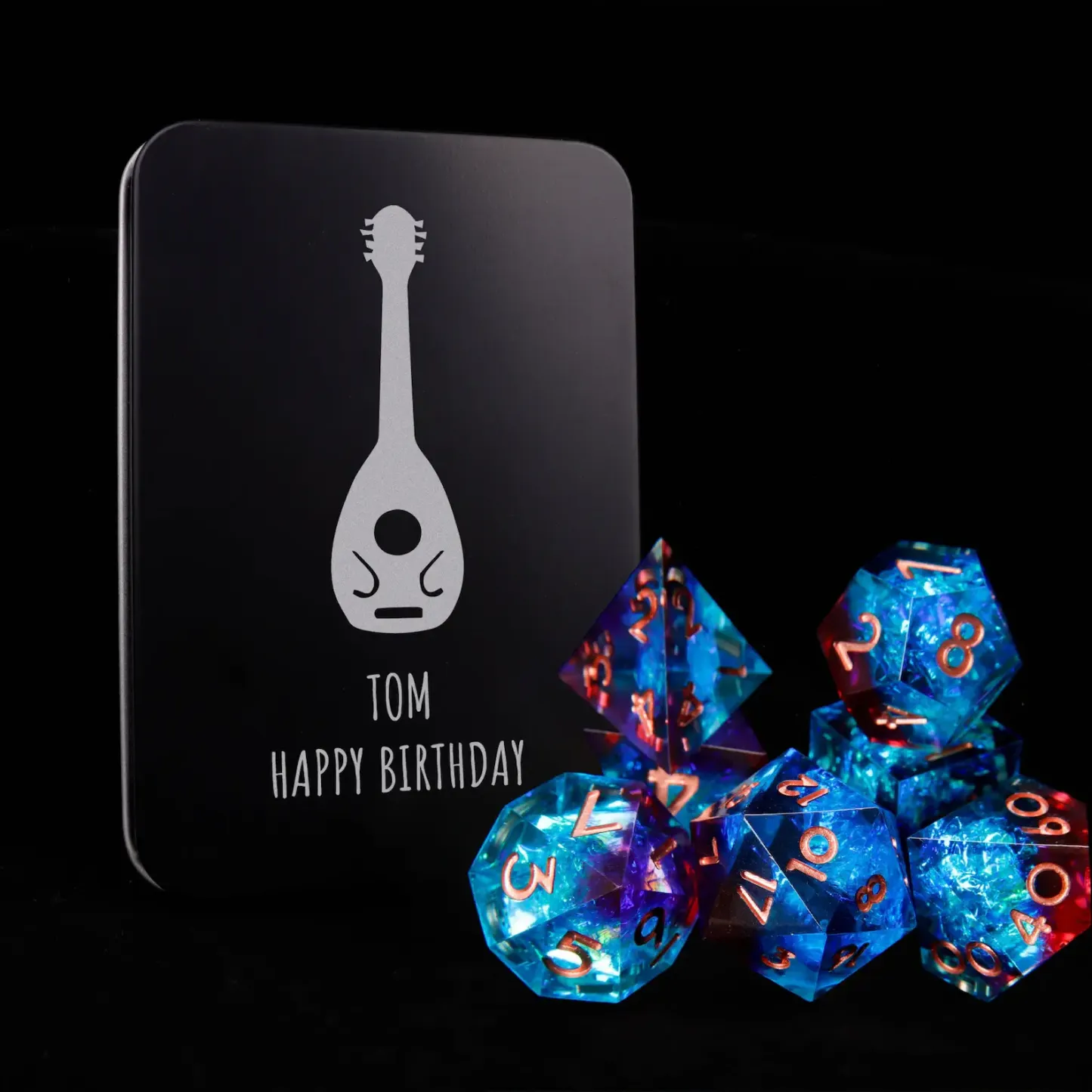 Purple & Blue D&D Dice Set – Perfect Gift for Players & Collectors