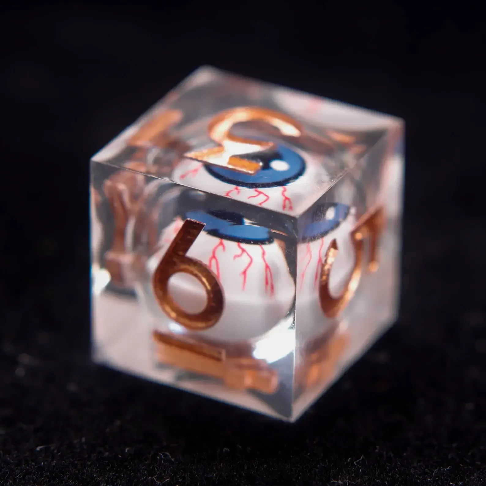 Moving Eyes D&D Dice Set – Liquid Core D6 & D20, Sharp Edge RPG Dice, Perfect Gift for Players