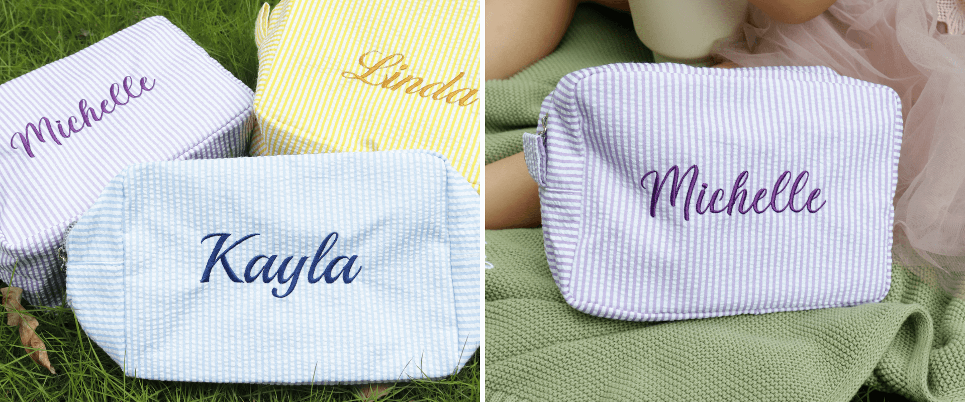 Prime Day Deal- Personalized Embroidered Makeup Bag