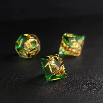 Green Brass Ring Dice – The Lord of the Rings Dice Set