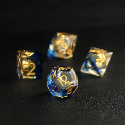 Blue Brass Ring Dice – The Lord of the Rings Dice Set