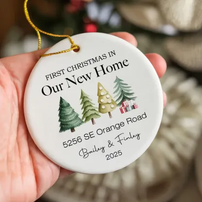 First Christmas in Our New Home Christmas Ornaments