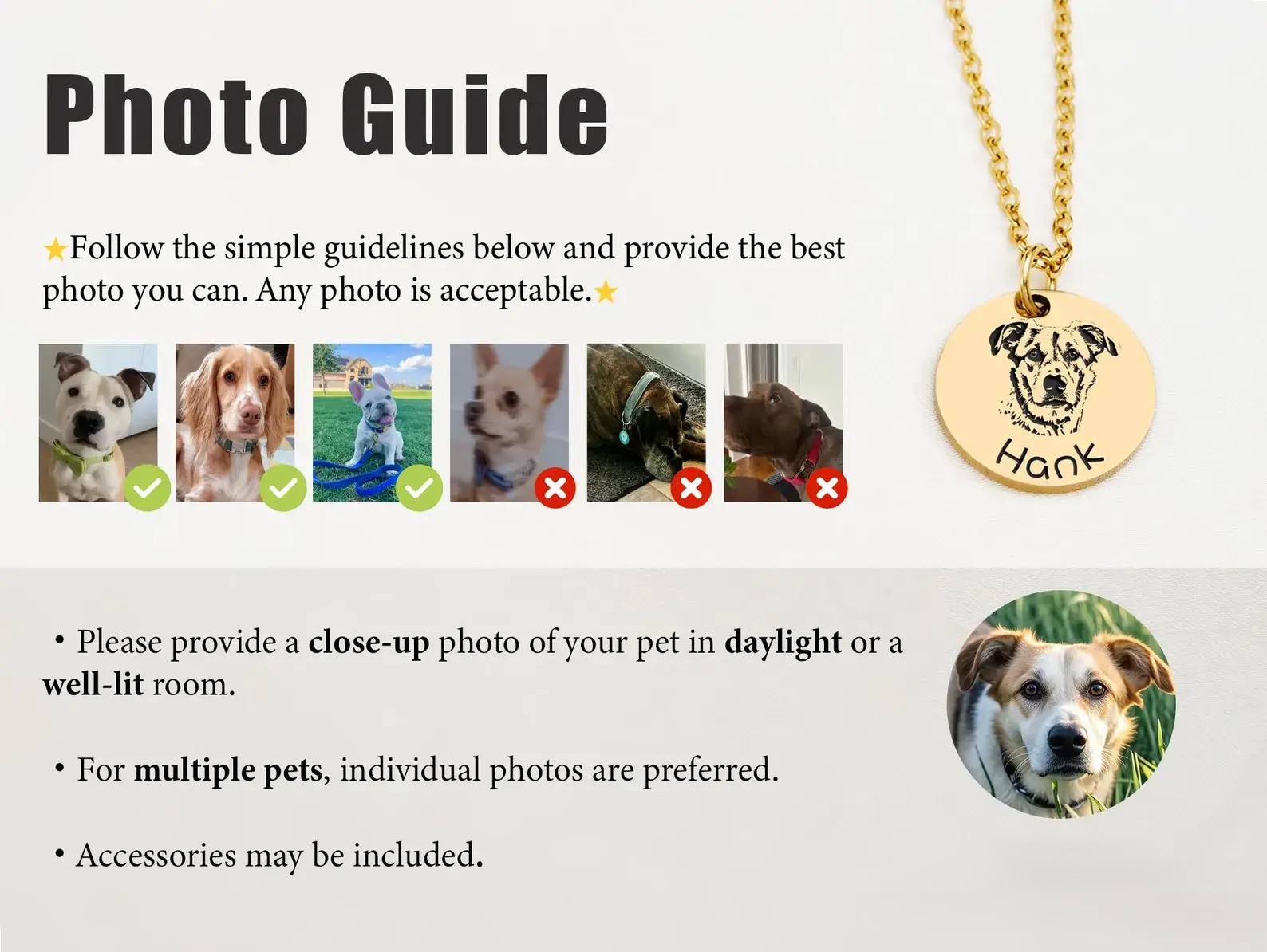 Personalized Pet Portrait Necklace | Custom Cat & Dog Jewelry