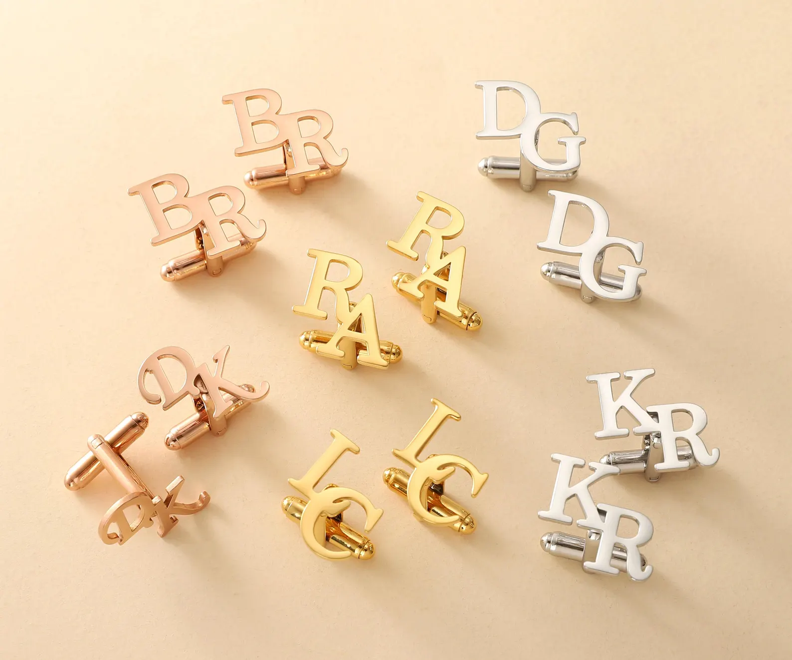 Personalized Cufflinks – Custom Initials, Wedding & Best Man Gifts