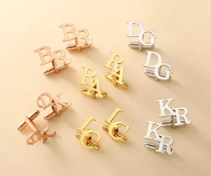 Personalized Cufflinks – Custom Initials, Wedding & Best Man Gifts