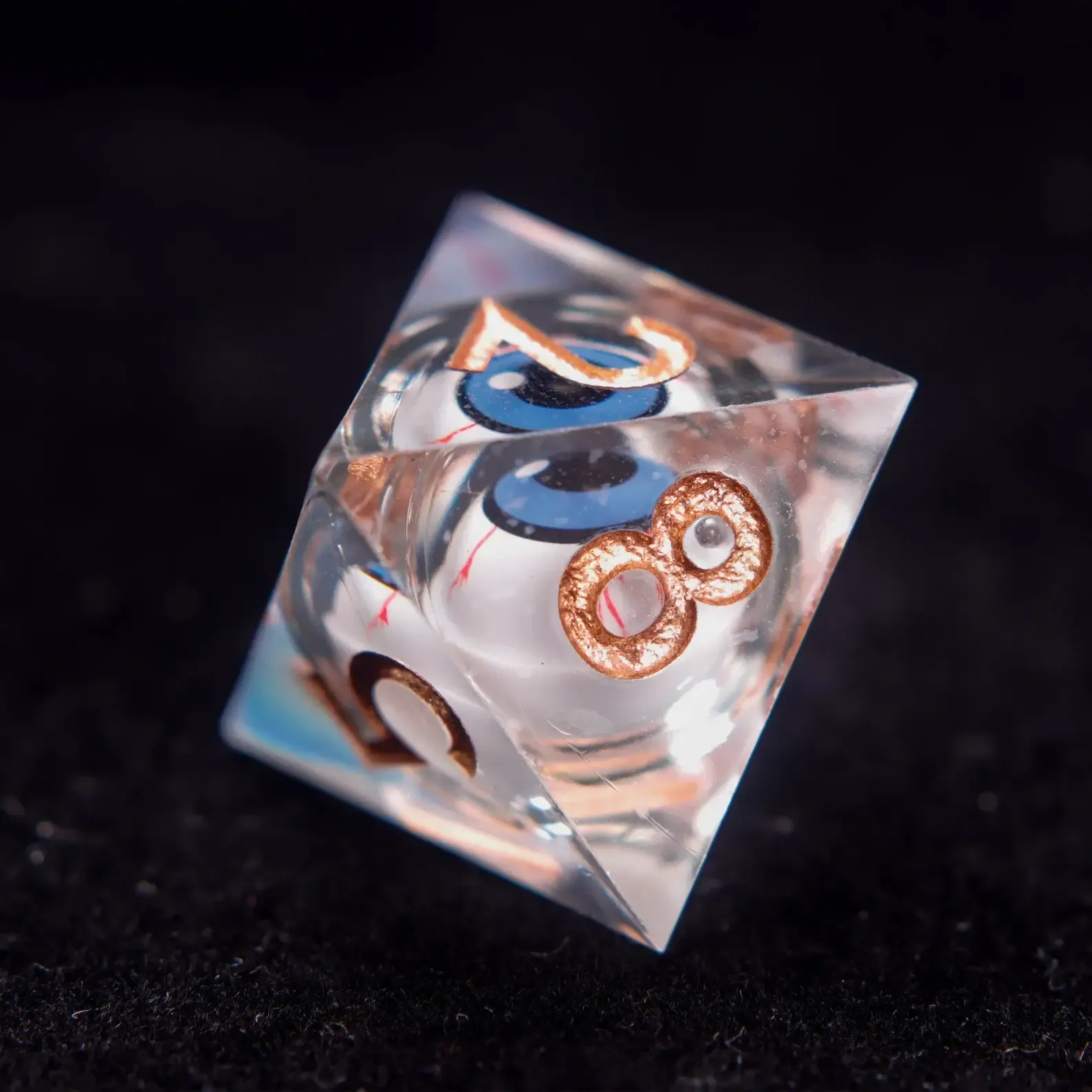 Moving Eyes D&D Dice Set – Liquid Core D6 & D20, Sharp Edge RPG Dice, Perfect Gift for Players