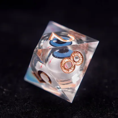 Moving Eyes D&D Dice Set – Liquid Core D6 & D20, Sharp Edge RPG Dice, Perfect Gift for Players