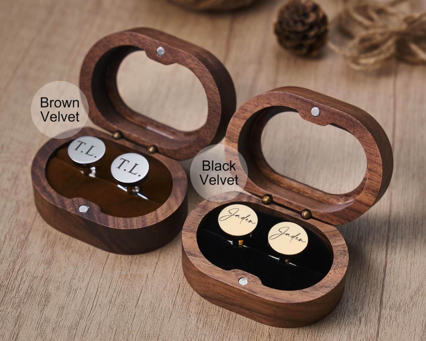 Personalized Engraved Cufflinks with Versatile Gift Box – Wedding & Anniversary Gift