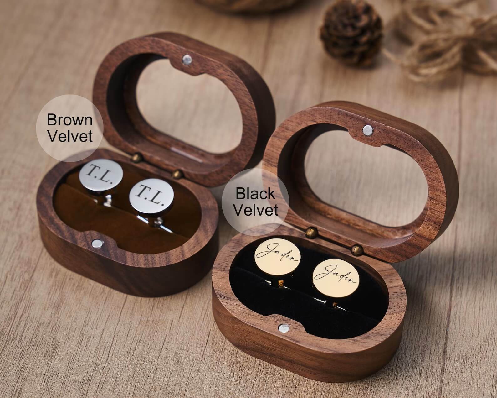 Personalized Engraved Cufflinks with Versatile Gift Box – Wedding & Anniversary Gift