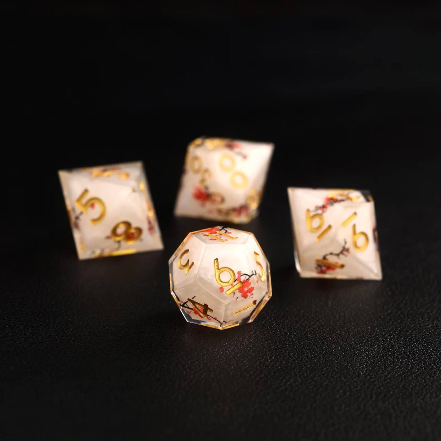 Botanical D&D Dice Set - Floral Resin Multi-Sided Dice