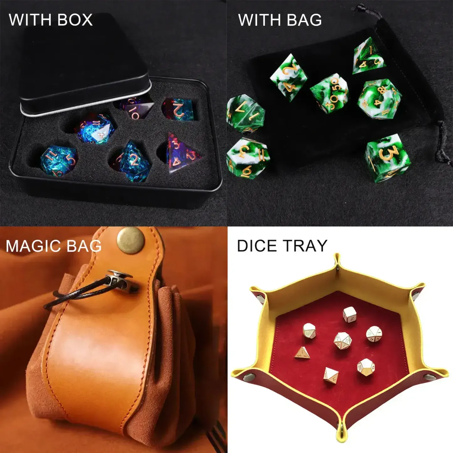 Blue Lightning DND D20 Dice