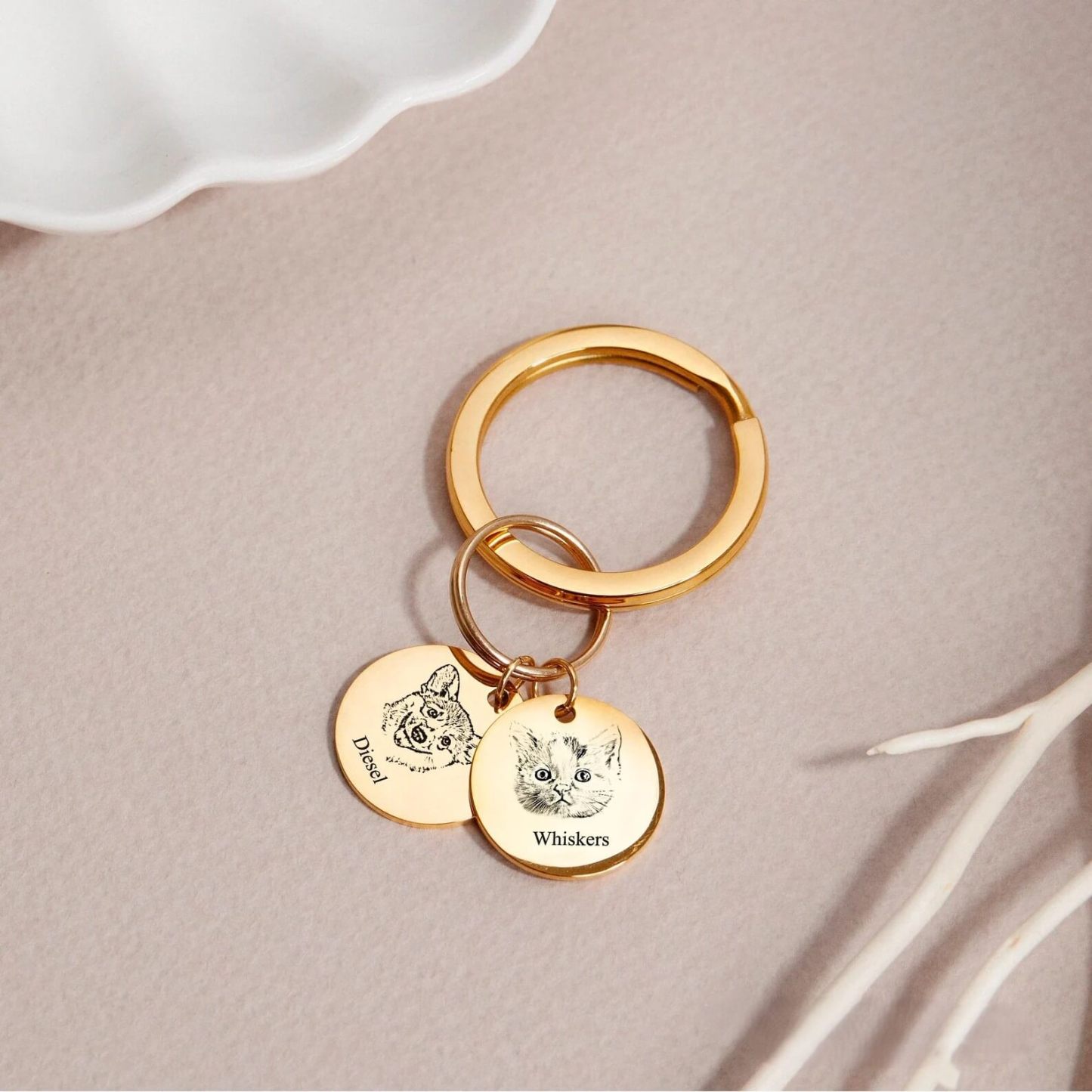 Personalized Pet Keychain | Dog & Cat Memorial Gift