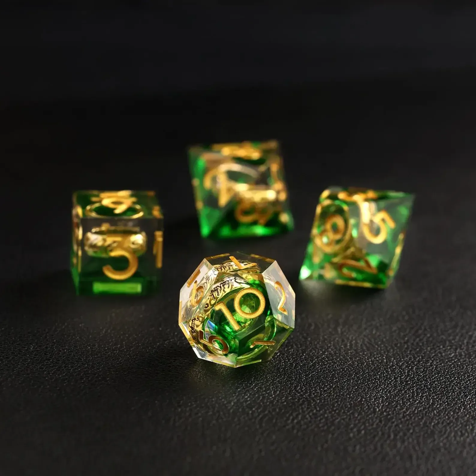 Green Brass Ring Dice – The Lord of the Rings Dice Set