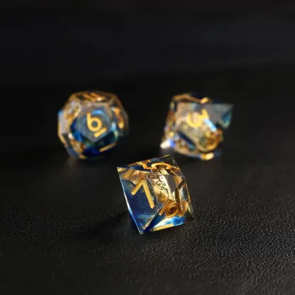 Blue Brass Ring Dice – The Lord of the Rings Dice Set